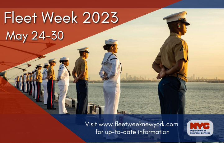 Sailors and Marines standing at parade rest on the flight deck
                                           